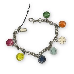 Y2k Coach Multicolored Charm Bracelet/Bag Chain